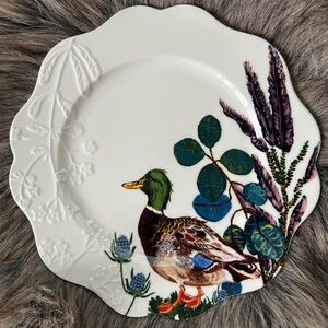 NWOT Nathalie Lete for Anthropologie Marais Stoneware Dessert Plate - Duck